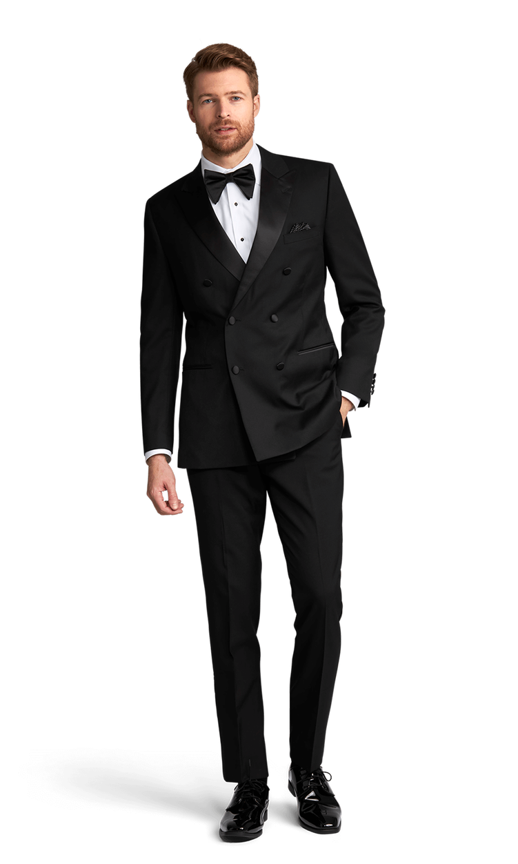 Black Double Breasted Stretch Separates Tuxedo | Friar Tux Black Double Breasted Stretch Separates Tuxedo | Friar Tux