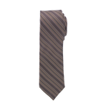 Chocolate Striped Long Tie image number 1