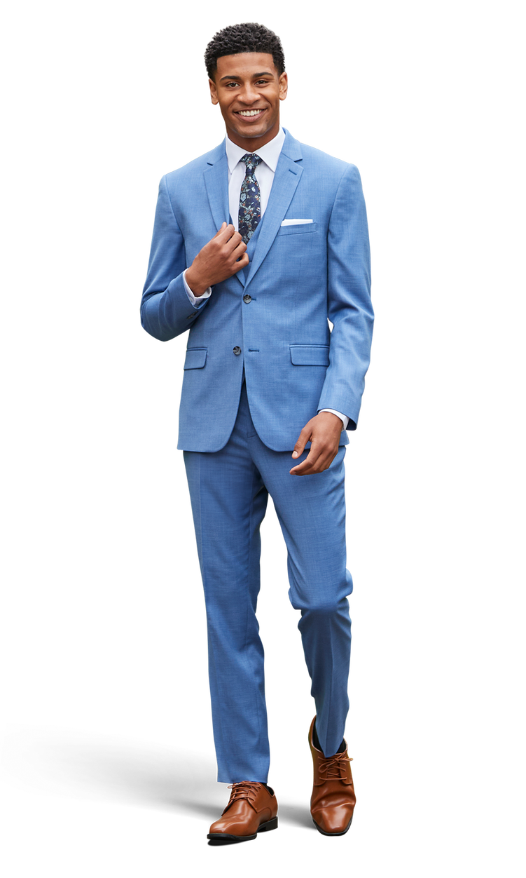 Marine Blue Stretch Suit Separates image number 1