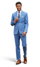 Marine Blue Stretch Suit Separates image number 1