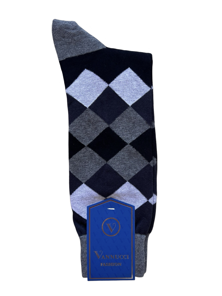 Black Diamond Pattern Socks image number 1