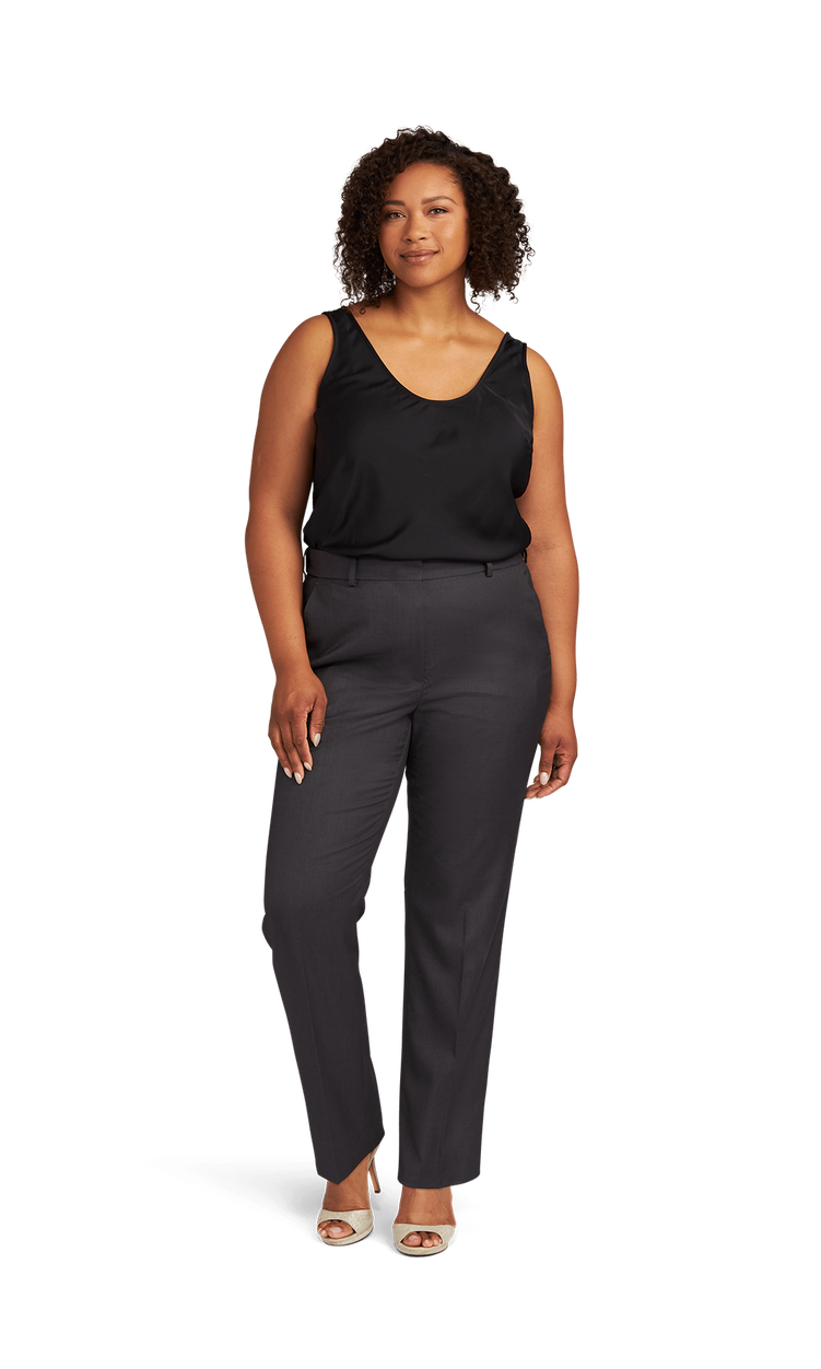 Women's Charcoal Stretch Suit Separates Pants
