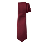 Burgundy Matte Long Tie with Woven Windowpane