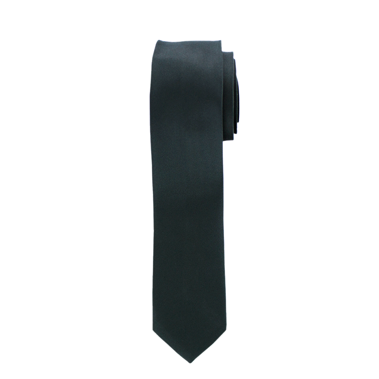 Black Satin Long Tie image number 1