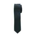 Black Satin Long Tie image number 1