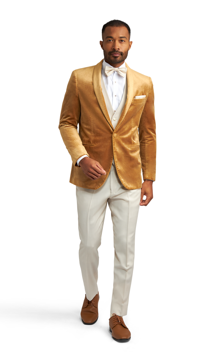 Gold velvet dinner jacket online