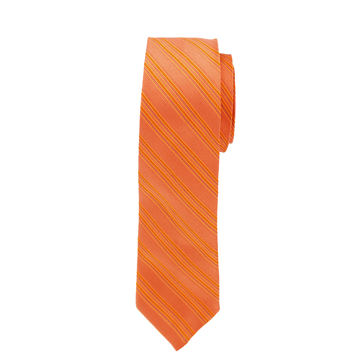 Burnt Orange Striped Long Tie image number 1