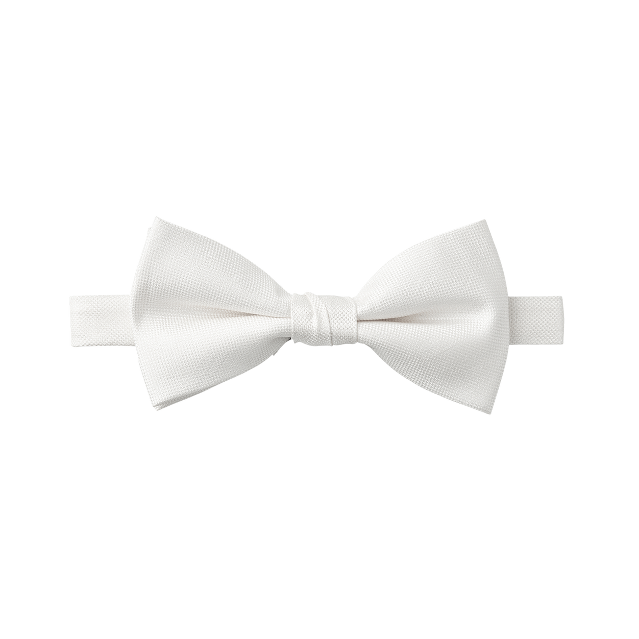 White Textured Bow Tie