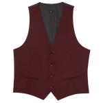 Burgundy Stretch Separates Vest image number 1