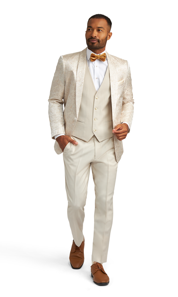 Ivory Paisley Dillon Tuxedo image number 4