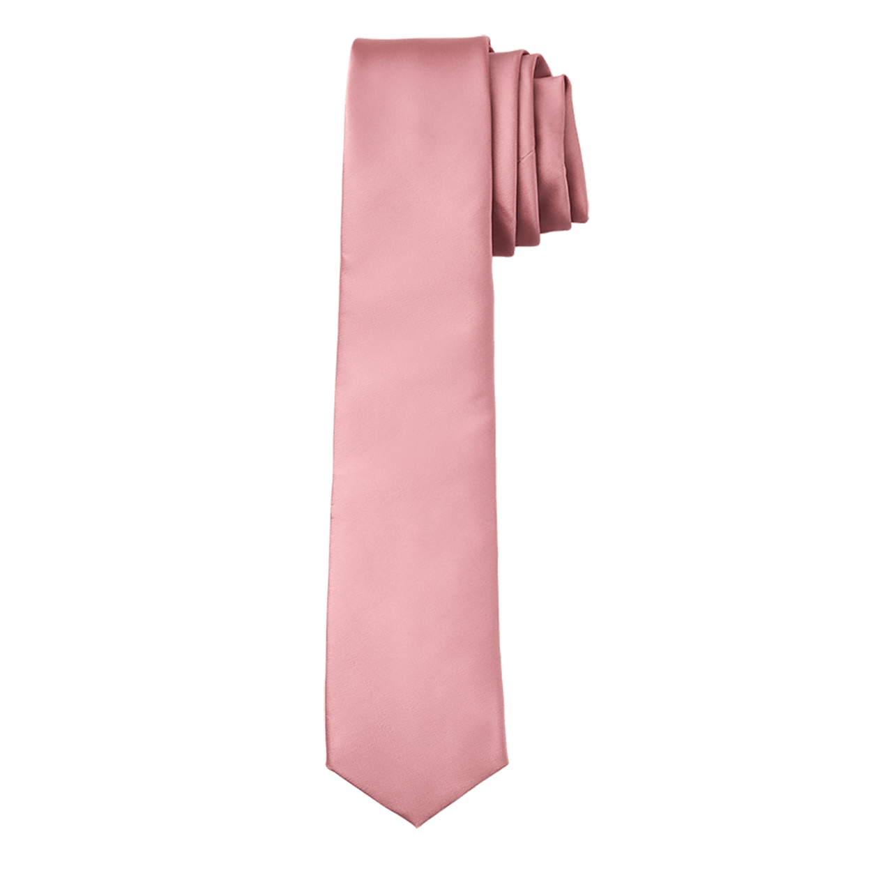 Dusty Rose Quartz Satin Long Tie