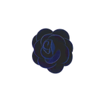 Navy Rose Lapel Pin image number 1
