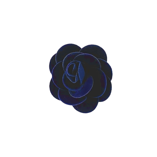 Navy Rose Lapel Pin