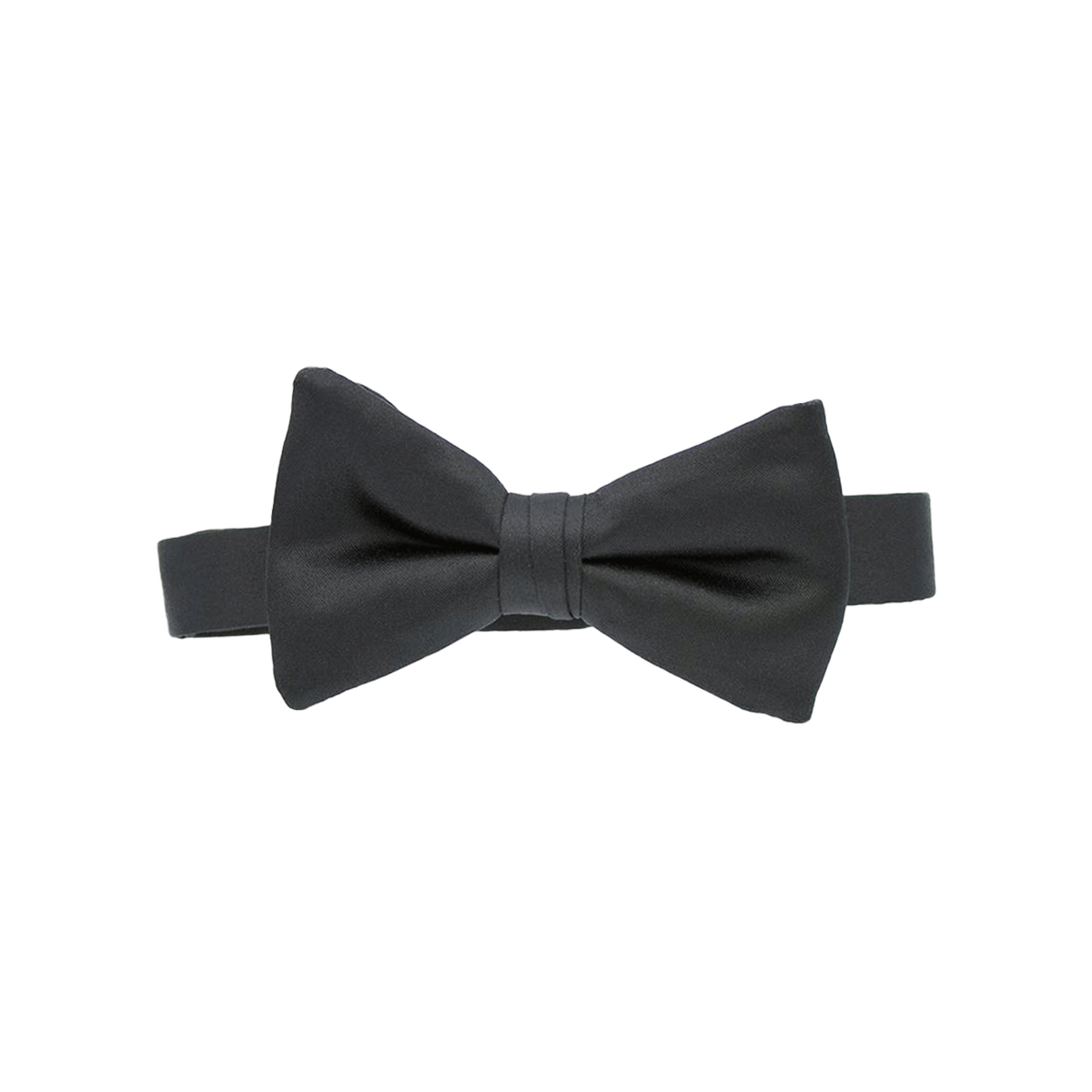 Black Satin Bow Tie image number 1
