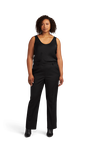 Women's Black Stretch Suit Separates Pants image number 2