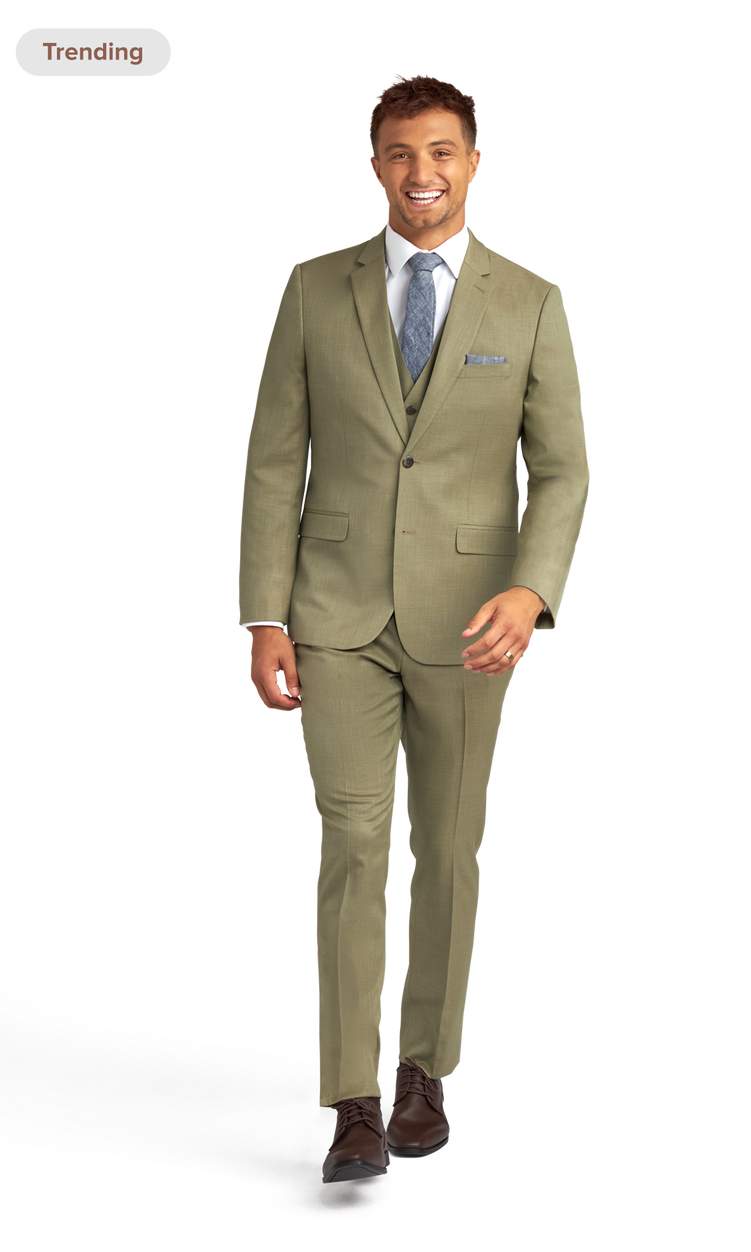 Sage Green Stretch Suit Separates by Couture 1910