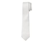 White Textured Long Tie