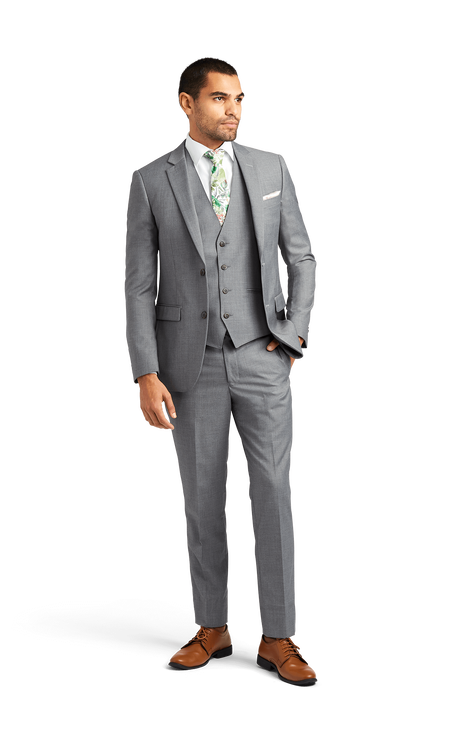 Grey Stretch Suit Separates