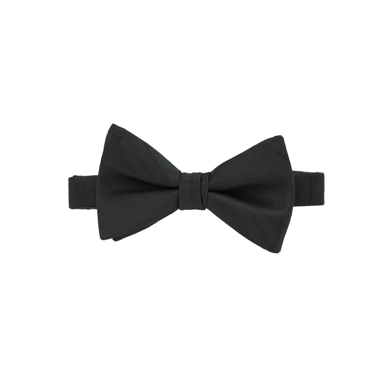 Black Striped Bow Tie