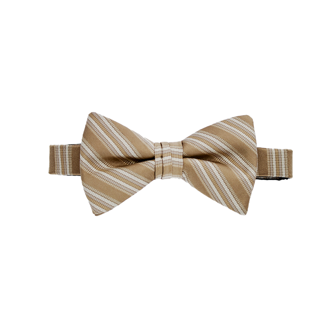 Bronze Striped Bow Tie image number 1