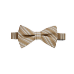 Bronze Striped Bow Tie image number 1