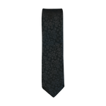 Black Tonal Floral Long Tie image number 1