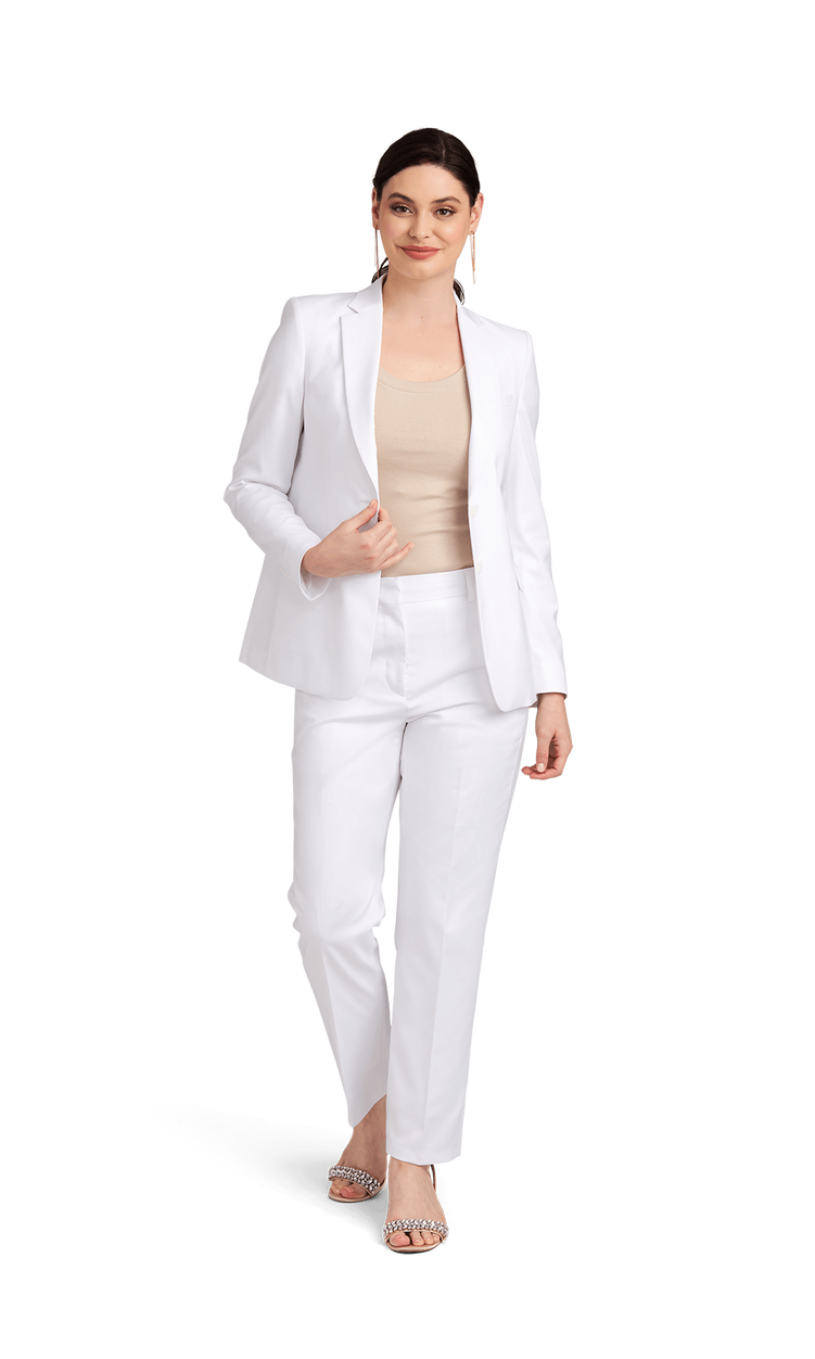 Women's White Stretch Suit Separates Pants Women's White Stretch Suit Separates Pants
