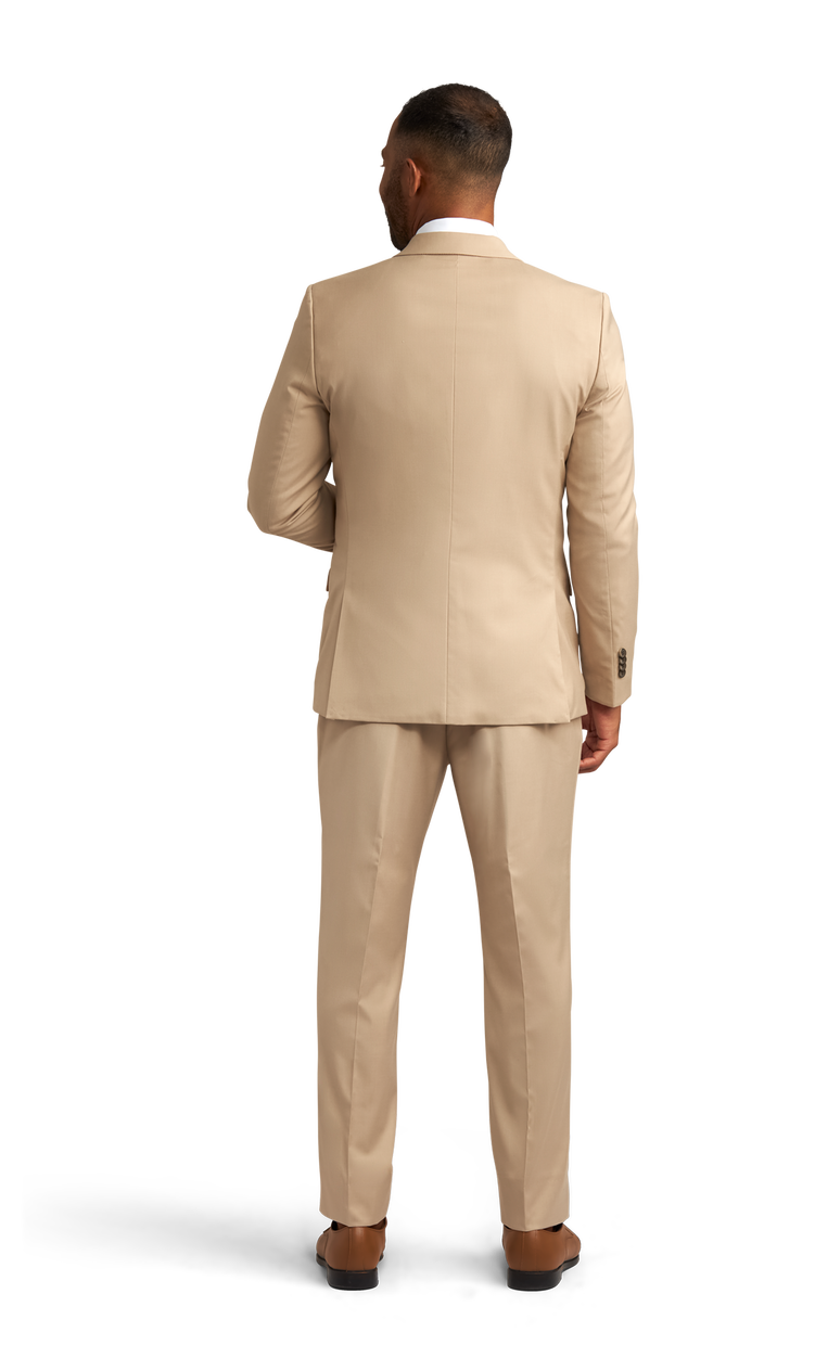 Khaki Stretch Suit Separates image number null