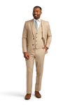 Khaki Stretch Suit Separates image number null