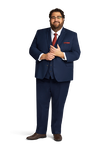 Navy Stretch Suit Separates image number 3