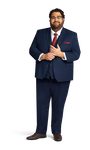 Navy Stretch Suit Separates image number 4