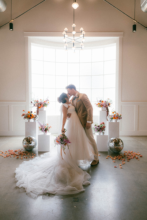 Bride and groom saying vows