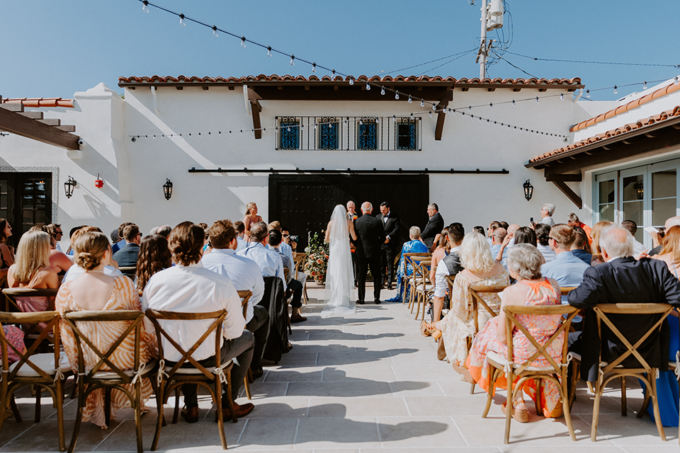 ceremony shot of bride and groom