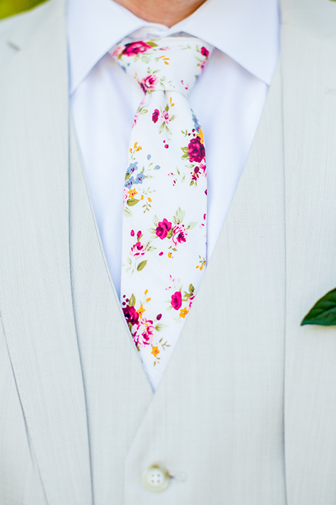 Up close tie shot on groom
