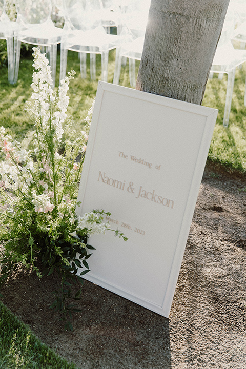 Ceremony signage + decor