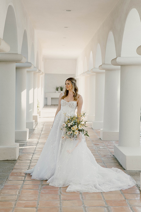 Bride in her bridal gown