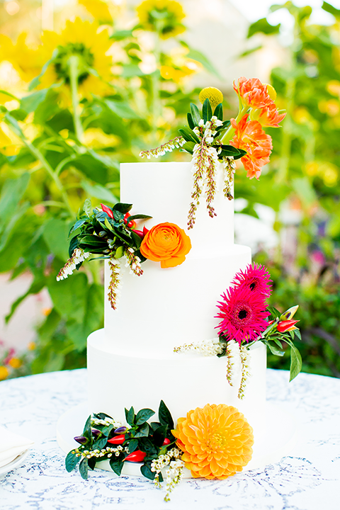 Pink and orange florals