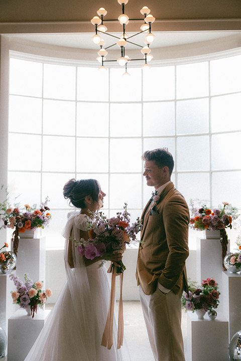 Bride and groom saying vows