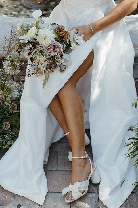 bride in a modern white ballgown