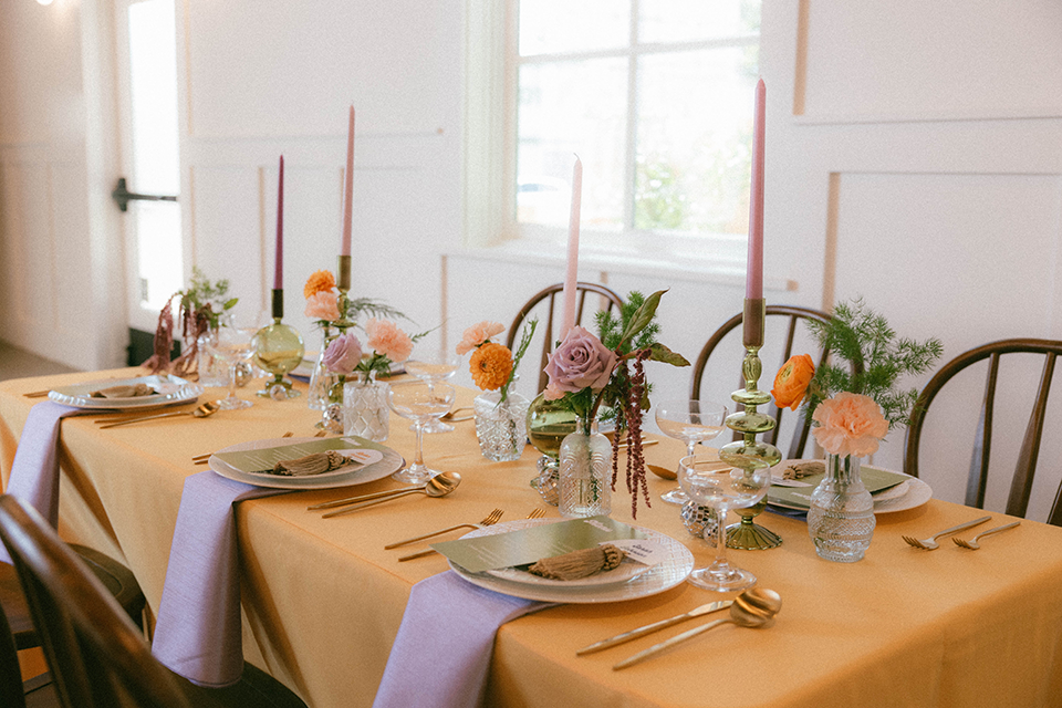 Full tablescape with place mats