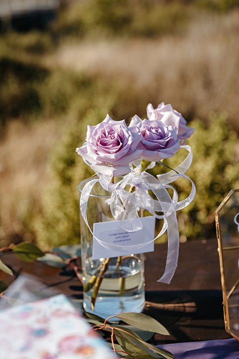 purple wedding flowers