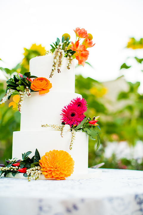 Colorful floral arrangements