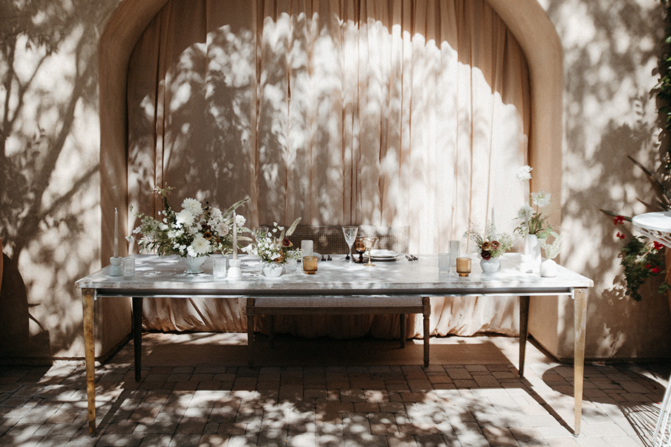 reception decor and tables
