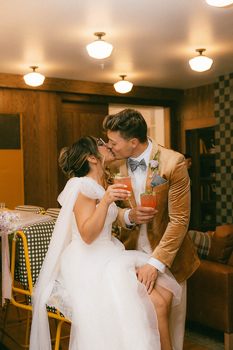 Bride and Groom at reception