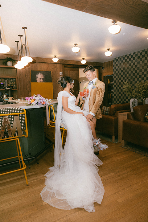 Bride and Groom at reception