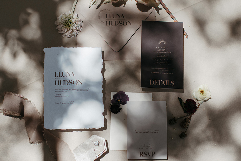 neutral wedding invitaitons