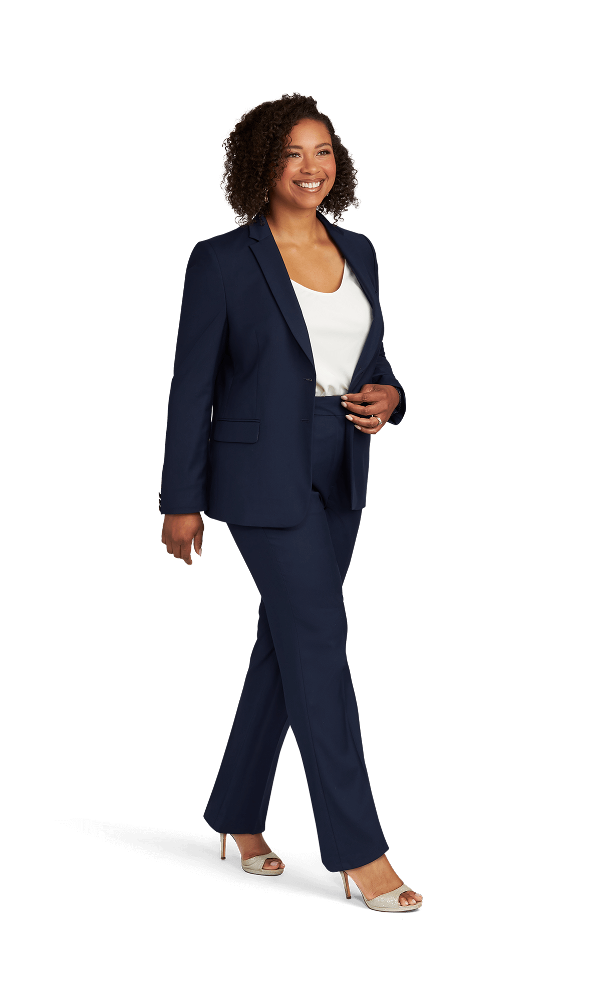 ZARA WOMAN フォーマルスーツ タキシード ネイビー 紺 USA S Women's Navy Stretch Suit Separates | Friar Tux
