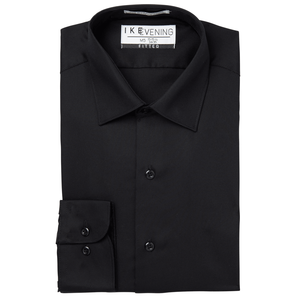 ●Bad Blue●Buttons Collar Dress (Black) Black Cotton Rich Laydown Collar Shirt