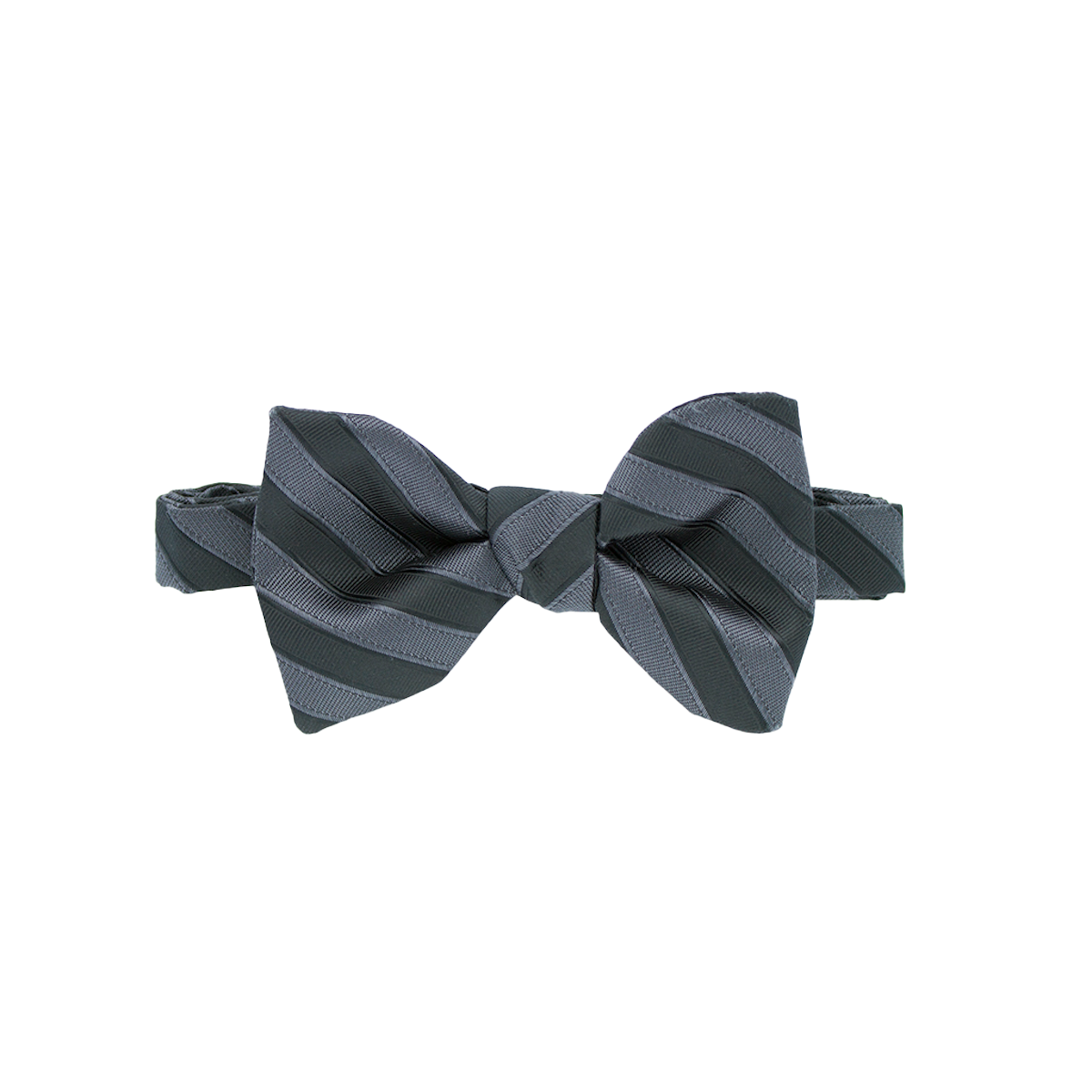 Charcoal Striped Satin Bow Tie Charcoal Striped Satin Bow Tie